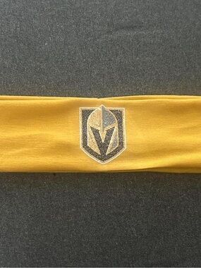 Vegas Golden Knights Yellow Gold Headband with Glitter Logo